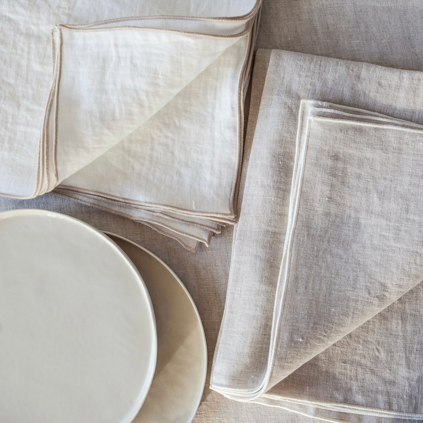 napkin with rolled hem, set of 4