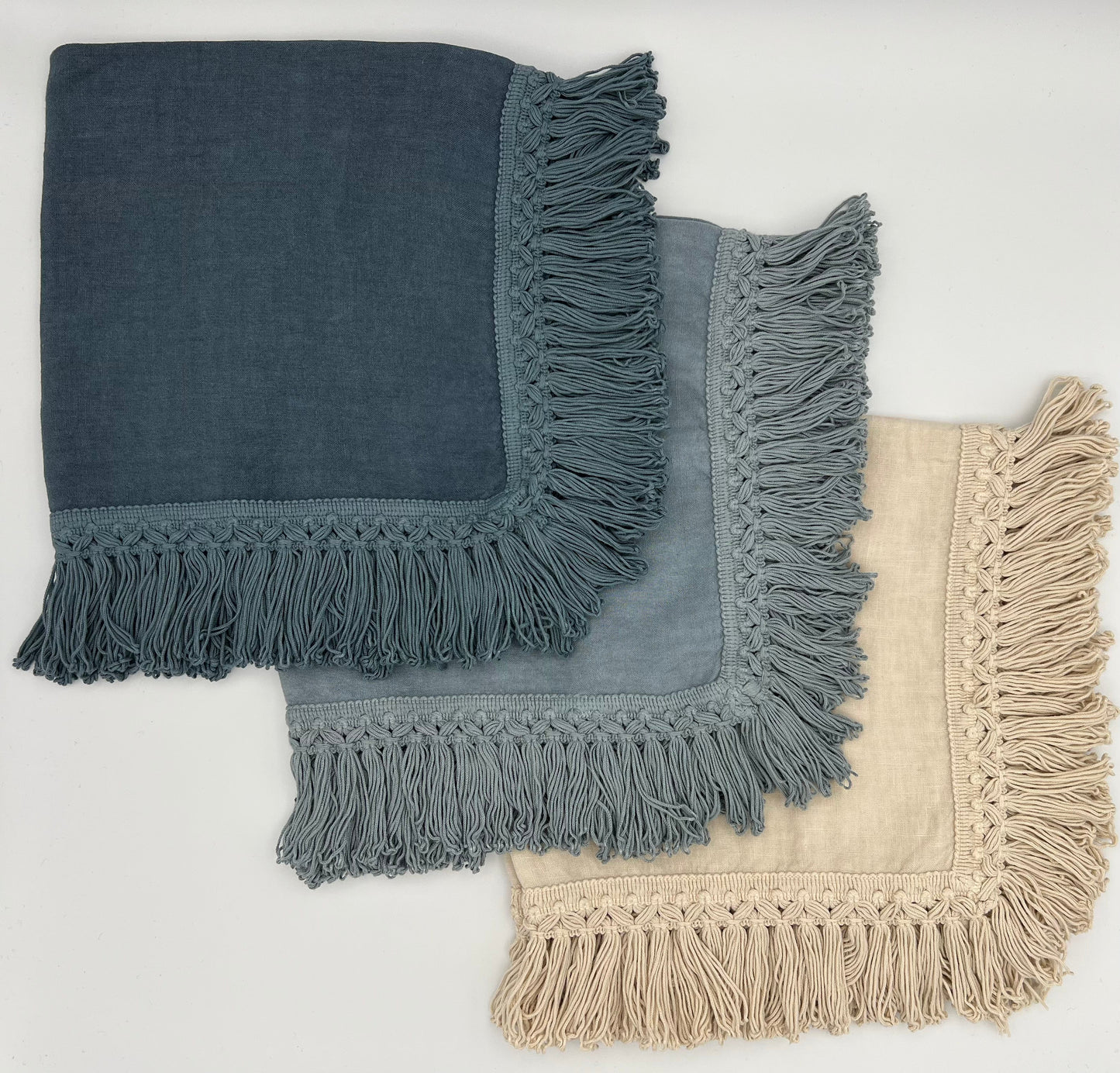 napkin with long fringe, archive colours