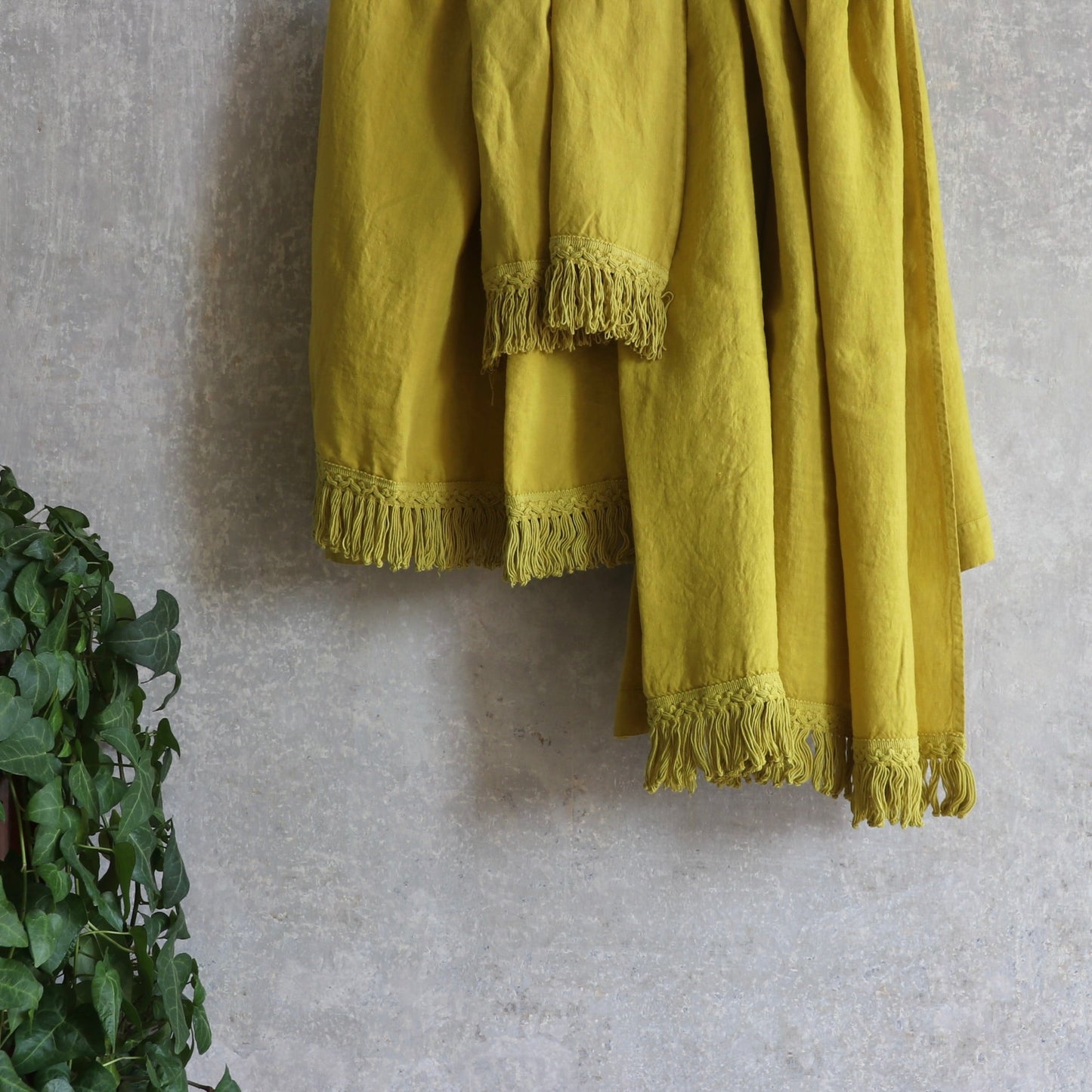 towels with long fringe on both ends, sample item