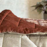 velvet quilt with box stitch