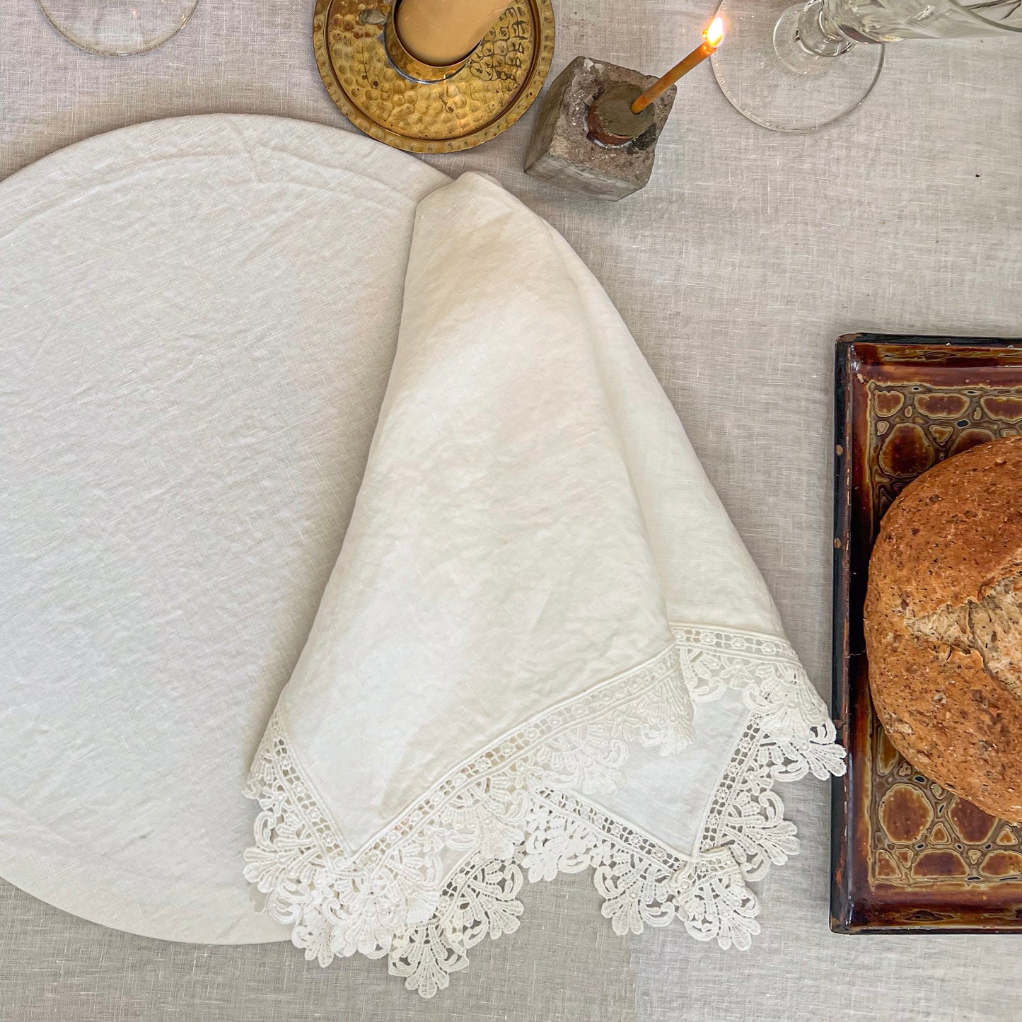 napkin with Sicily lace, set of 4