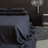 bed cover with piping