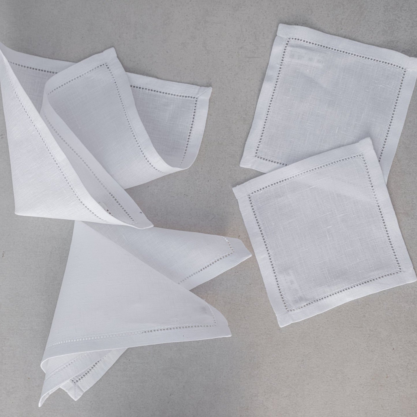 cocktail napkin with hemstitch