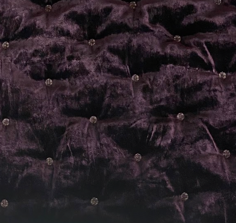 velvet and linen quilt, sample item