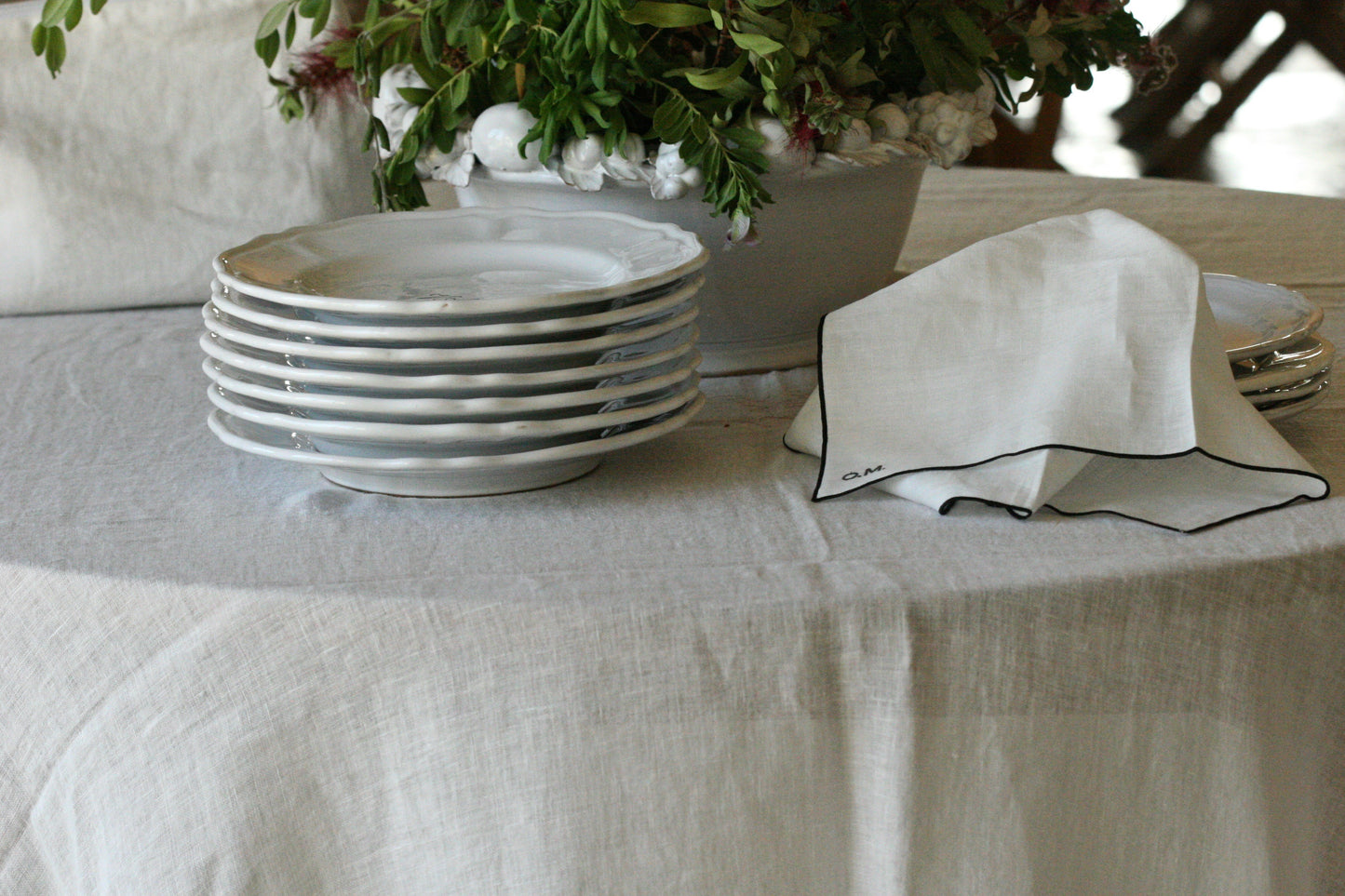 tablecloth with simple hem, sample item