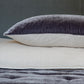 velvet and linen cushion