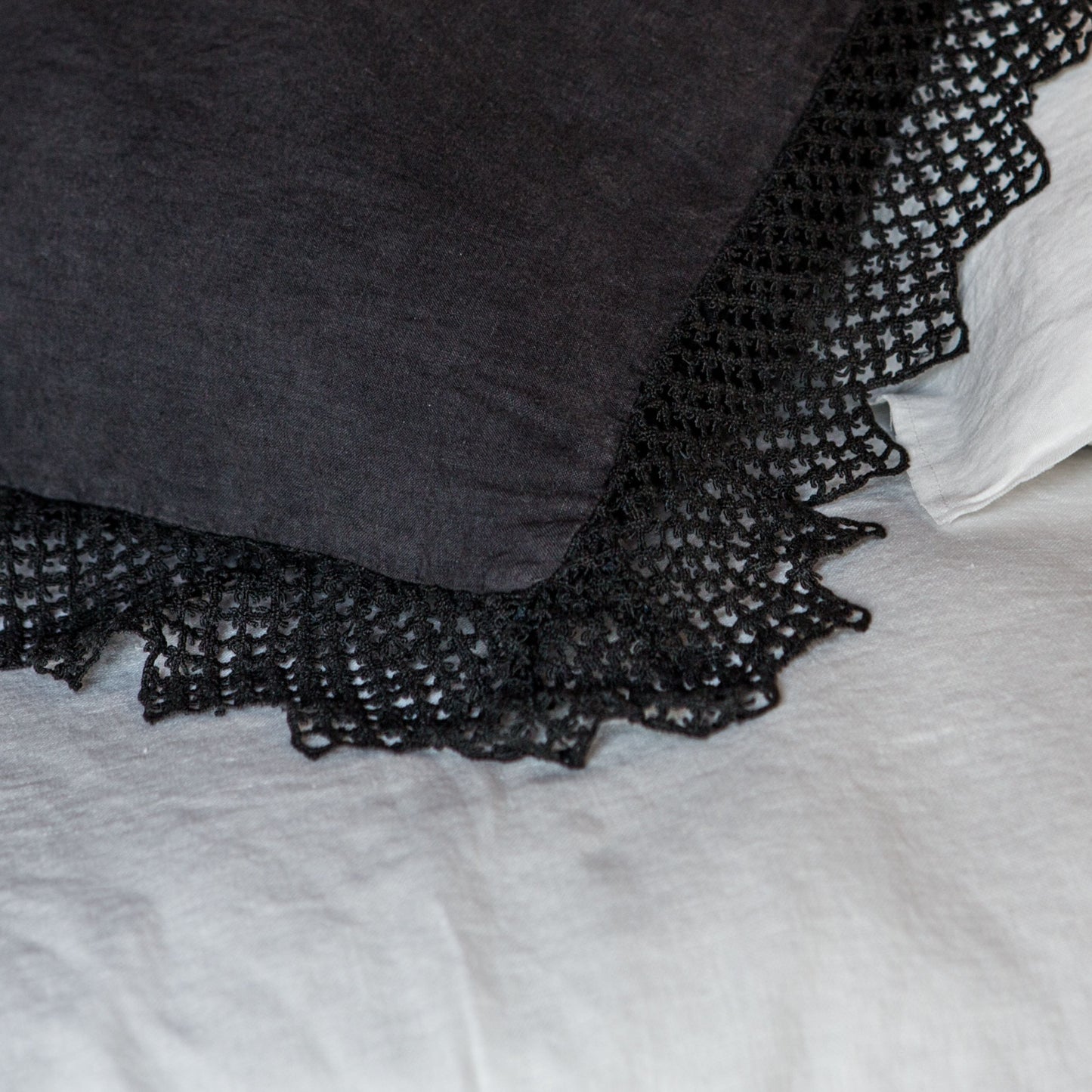 pillowcase with macrame, archive sale selection