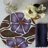 round placemat cover with floral pattern