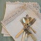 napkin with macrame, archive colours