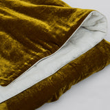 velvet and natural linen blanket