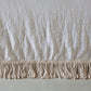bed cover with fringe, heavy linen