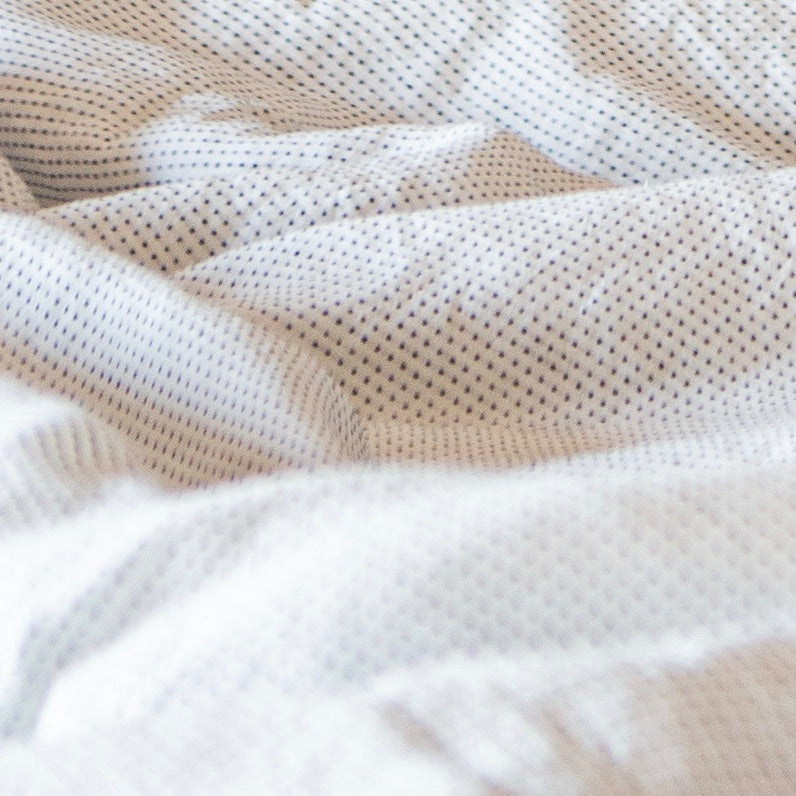 dotted linen blanket
