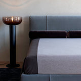 bed cover in contrasting colours in cashmere and wool, archive sale