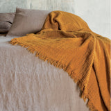 tasselled throw, archive colours