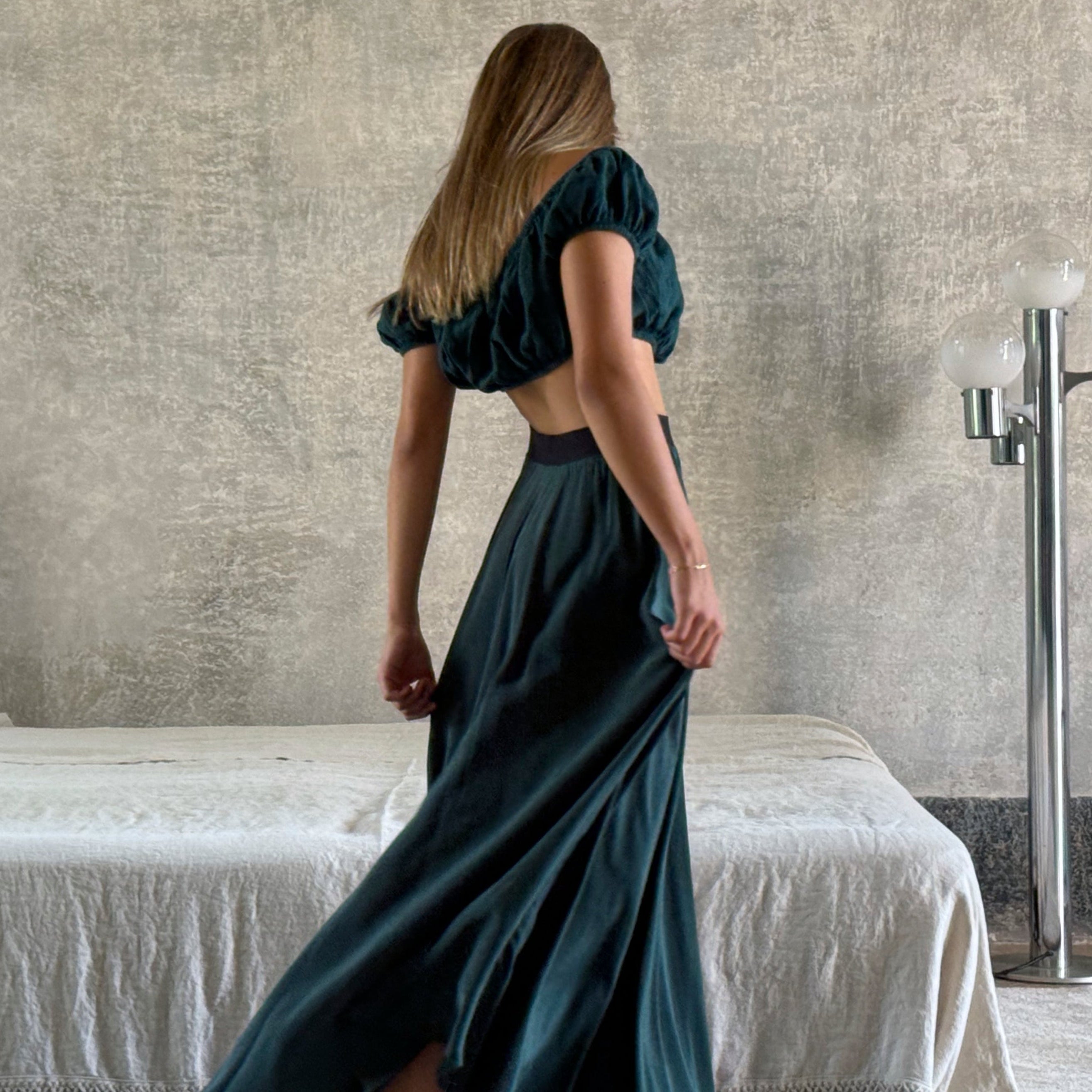 dill skirt in silk