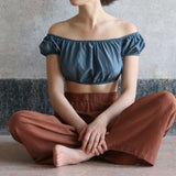 st tropez top in silk and cotton mix