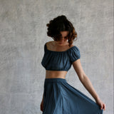 st tropez top in silk and cotton mix