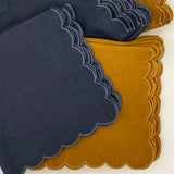 scalloped napkin, set of 4