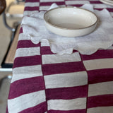 tablecloth with brick pattern