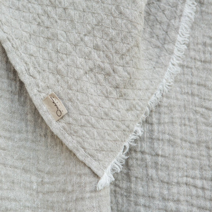 tasselled throw