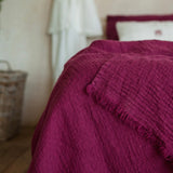 tasselled throw, archive colours
