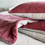 Velvet linen blanket with piping & cushion case set, BLACK FRIDAY SALE