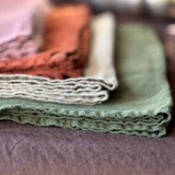 Mixed sets of 8 napkins in light linen BLACK FRIDAY SALE