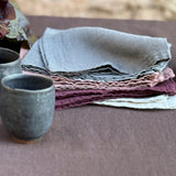 Mixed sets of 8 napkins in light linen BLACK FRIDAY SALE