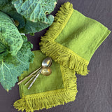 napkin with long fringe BLACK FRIDAY SALE