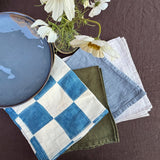 Mixed sets of 8 napkins in light linen BLACK FRIDAY SALE