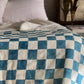 special edition - linen blanket with chess printed pattern