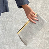 linen clutch