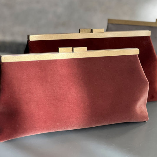 velvet clutch