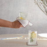 cocktail napkin with rolled hem, set of 4
