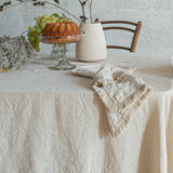 napkin with short fringe, set of 4
