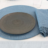 round placemat cover in linen, sold individually, archive sale