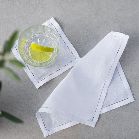 coaster with hemstitch