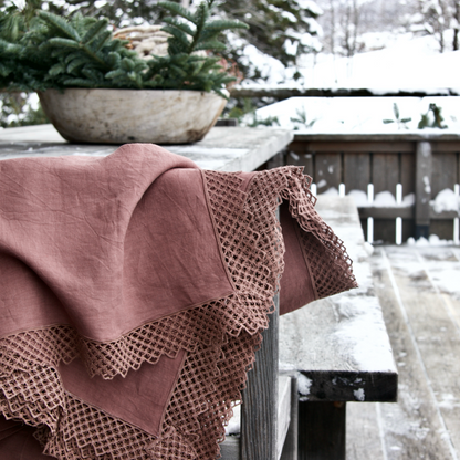 tablecloth with macrame, -30% BLACK FRIDAY SALE