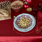 Festive Selection special edition red linen tablecloth with large border