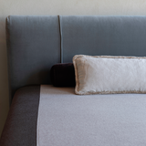 bed cover in contrasting colours in wool and cashmere BLACK FRIDAY SALE