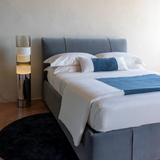 quilted bed runner in contrasting colours, archive sale