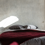 velvet and natural linen blanket