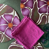 round placemat cover with floral pattern