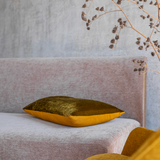 velvet and linen cushion ARCHIVE