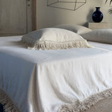cushion case with extra long fringe