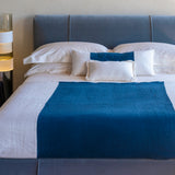 quilted bed runner in contrasting colours, archive sale