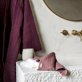 hand towels gaufré, set of 5, archive sale