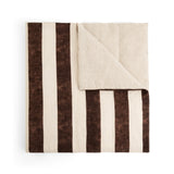 linen blanket with cabana stripes