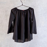 linosa top in silk and cotton mix