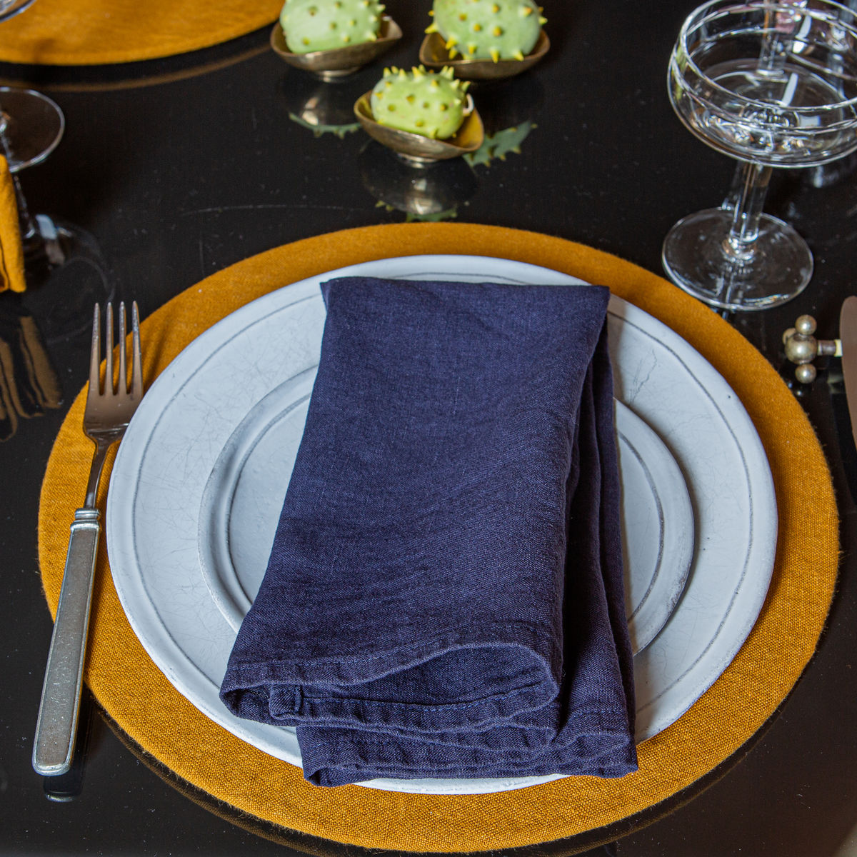 napkins in heavy linen, set of 2, archive colours